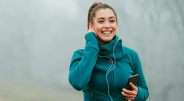 woman running outdoors
